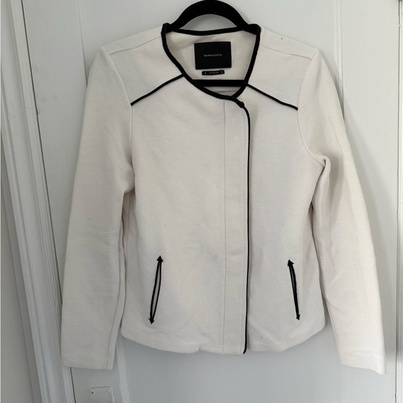 Scotch & Soda Cream Jacket with Black Trim - Medium - Picture 1 of 2